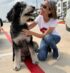 Happy dog enjoying natural gluten free snacks from Makko’s Snack in San Antonio Texas